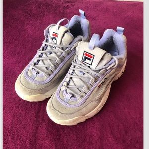Purple Suede Fila Sneakers